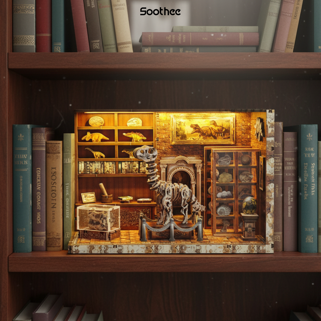 Soothee DIY Book Nook Dinosaur Museum